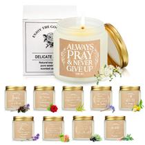 Velas de oração perfumadas cristãs Lewtemi 10 potes 99 ml
