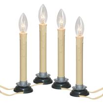 Velas elétricas para janelas GOOTHY de 7 polegadas com base de ferro de ameixa preta