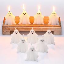 Velas fantasmas de Halloween, cera de soja Jutom, 10 unidades para decoração de casa Velas fantasmas de Halloween, cera de soja Jutom, 10 unidades para decoração de casa