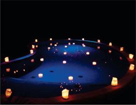 Velas Flutuante Piscina Luminárias kit 20 Uni casamentos - Encanto Velas Decorativas