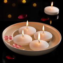 Velas flutuantes Ashlux White 8 cm, pacote com 36, 10 horas de tempo de queima