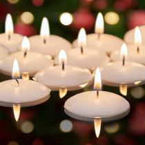 Velas flutuantes Ashlux White de 5 a 6 horas de queima (pacote com 24)
