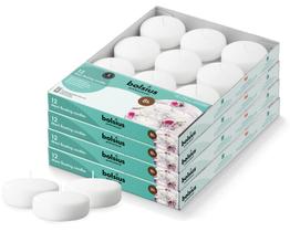 Velas flutuantes BOLSIUS 7,62 cm brancas 48 unidades sem perfume