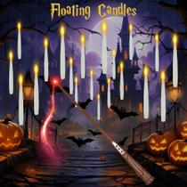 Velas flutuantes Dreacompy com varinha, 20 unidades de LED sem chama Velas flutuantes Dreacompy com varinha, 20 unidades de LED sem chama