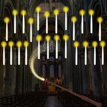 Velas flutuantes GTYZZH com varinha 24 unidades de luz LED branca quente Velas flutuantes GTYZZH com varinha 24 unidades de luz LED branca quente