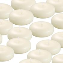 Velas flutuantes KNOURT, pacote com 24, 7,5 cm, cera marfim sem perfume