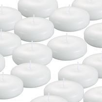 Velas flutuantes KNOURT, pacote com 36, 7,6 cm, cera branca sem perfume Velas flutuantes KNOURT, pacote com 36, 7,6 cm, cera branca sem perfume