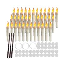 Velas Flutuantes LED Com Controle Remoto Magic Wand, 12/48 Peças, Luz Quente Cintilante Sem Chama, Velas Flutuantes LED Com Controle Remoto Magic Wand, 12/48 Peças, Luz Quente Cintilante Sem Chama,