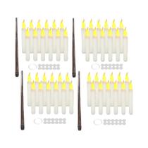 Velas Flutuantes LED com Varinha Mágica - Pacote com 24/48 Unidades - Sem Chama