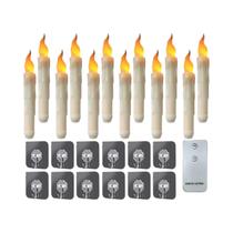 Velas Flutuantes Mágicas Temáticas De Harry Potter Com Varinha De Controle LED Branco Quente Velas Flutuantes Mágicas Temáticas De Harry Potter Com Varinha De Controle LED Branco Quente