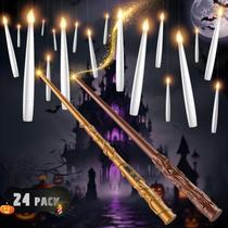 Velas flutuantes TLPUHU com 2 varinhas - pacote com 24, decoração de Halloween