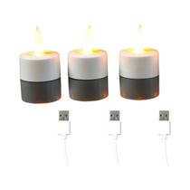 Velas LED Brancas Recarregáveis USB, Pequenas E Sem Chama, Para Natal