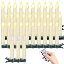 Velas LED de árvore de Natal TECHLONG 30PCS com bateria e controle remoto Velas LED de árvore de Natal TECHLONG 30PCS com bateria e controle remoto