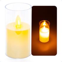 Velas Led Eletrônica Decoração Com Chama Viva Reativa Grande