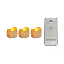 Velas LED Operadas Por Bateria, Pacote Com 3/6/12, Controle Remoto, Luzes Mini Sem Chama Para