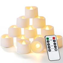 Velas LED para luzes de chá Homemory 12 unidades com temporizador remoto