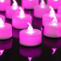 Velas LED para luzes de chá LANKER Steady Pink Flameless 24 unidades Velas LED para luzes de chá LANKER Steady Pink Flameless 24 unidades