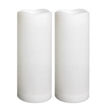 Velas LED Pillar QIDEA Waterproof com temporizador, 3 x 8 polegadas, pacote com 2