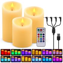 Velas LED recarregáveis ALED LIGHT Flickering com controle remoto