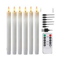 Velas LED Recarregáveis Sem Chama Com Controle Remoto E Temporizador, Castiçais Altos Com Efeito De