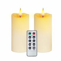 Velas LED sem chama Aignis com temporizador remoto e cor dupla Velas LED sem chama Aignis com temporizador remoto e cor dupla