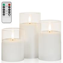 Velas LED sem chama ANGELLOONG brancas com temporizador remoto