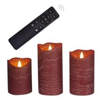 Velas LED sem chama CANDLE CHOICE 7,5x10-15x11,5 cm, pacote com 3 Velas LED sem chama CANDLE CHOICE 7,5x10-15x11,5 cm, pacote com 3