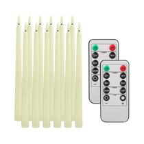 Velas LED Sem Chama Com Efeito De Cintilação, 12/24 Peças, Operadas Por Bateria, Com Controle