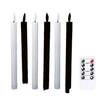 Velas LED Sem Chama Com Luz Amarela Quente, Efeito De Tremulação, 3 Ou 6 Peças, 65/10 Polegadas,