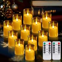 Velas LED Sem Chama Em Acrílico Com Controle Remoto E Temporizador, Tealight Piscante Para Velas LED Sem Chama Em Acrílico Com Controle Remoto E Temporizador, Tealight Piscante Para