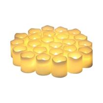 Velas LED Sem Chama Em Forma De Coração 24 Peças Alimentadas Por Bateria Para Decoração De Natal,