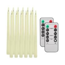 Velas LED Sem Chama Em Tom Marfim De 11 Polegadas, Operadas Por Bateria, Com Controle Remoto Para