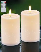 Velas LED sem chama impermeáveis para áreas externas Gmnee 7,5 x 10 cm Velas LED sem chama impermeáveis para áreas externas Gmnee 7,5 x 10 cm