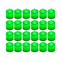 Velas LED sem chama para luzes de chá LANKER, pacote com 24, verdes