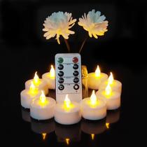 Velas LED tipo tealight Jialine, 24 unidades, com controle remoto e timer Velas LED tipo tealight Jialine, 24 unidades, com controle remoto e timer