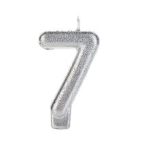 Velas Metalizadas Prateada c/Glitter - SilverFestas