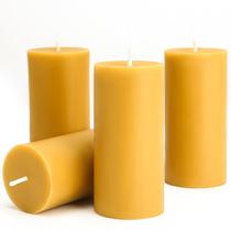 Velas MOSROAD Natural Beeswax Pillar 2x10cm, 4 pacotes Velas MOSROAD Natural Beeswax Pillar 2x10cm, 4 pacotes