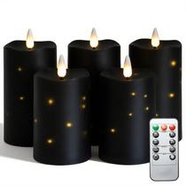 Velas MUMCHASI Black LED Flameless, pacote com 5 unidades, à prova d'água
