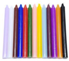 Velas palito várias cores - 1kg - 18cm - 30 uni