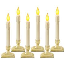 Velas para Janela Meigic 6 Peças com Sensor de Anoitecer ao Amanhecer LED