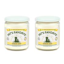 Velas perfumadas Pet's Favorite Lemon Zest 70h Burn Time, pacote com 2