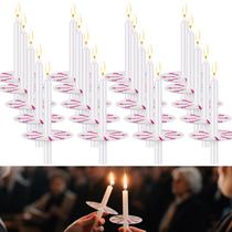 Velas Perkisboby, pacote com 100, 12,7 cm, cones brancos com protetores de gotejamento Velas Perkisboby, pacote com 100, 12,7 cm, cones brancos com protetores de gotejamento