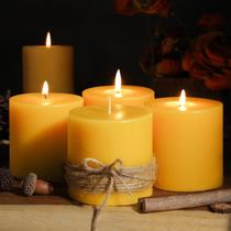 Velas Pillar de cera de abelha ginitiri Natural 100% Pure 200h Burn