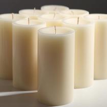 Velas Pillar MOSROAD Ivory 2,8 x 6 polegadas servidas à mão (pacote com 12)