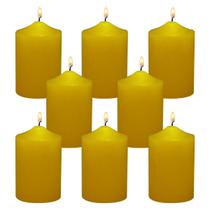 Velas Pillar Yusevot Outdoor Citronella 5x7cm 24h Amarelo x8