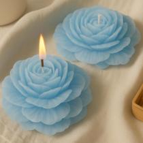 Velas Rosa Kit 5 Flor decoração festa lembrancinha casamento eventos 100g mesa jantar romântico premium padrinho