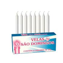 Velas São Domingos Nº7 Branco 8 unidades Velas São Domingos Nº7 Branco 8 unidades