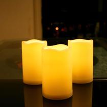 Velas sem chama CANDLE CHOICE à prova d'água com controle remoto de 3x5", 3 unidades