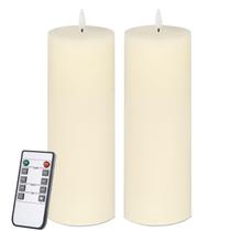 Velas sem chama, conjunto de 2 LEDs cintilantes (9x23 cm)