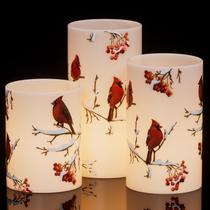 Velas sem chama GenSwin Red Bird com temporizador Real Wax 3D Wick Velas sem chama GenSwin Red Bird com temporizador Real Wax 3D Wick
